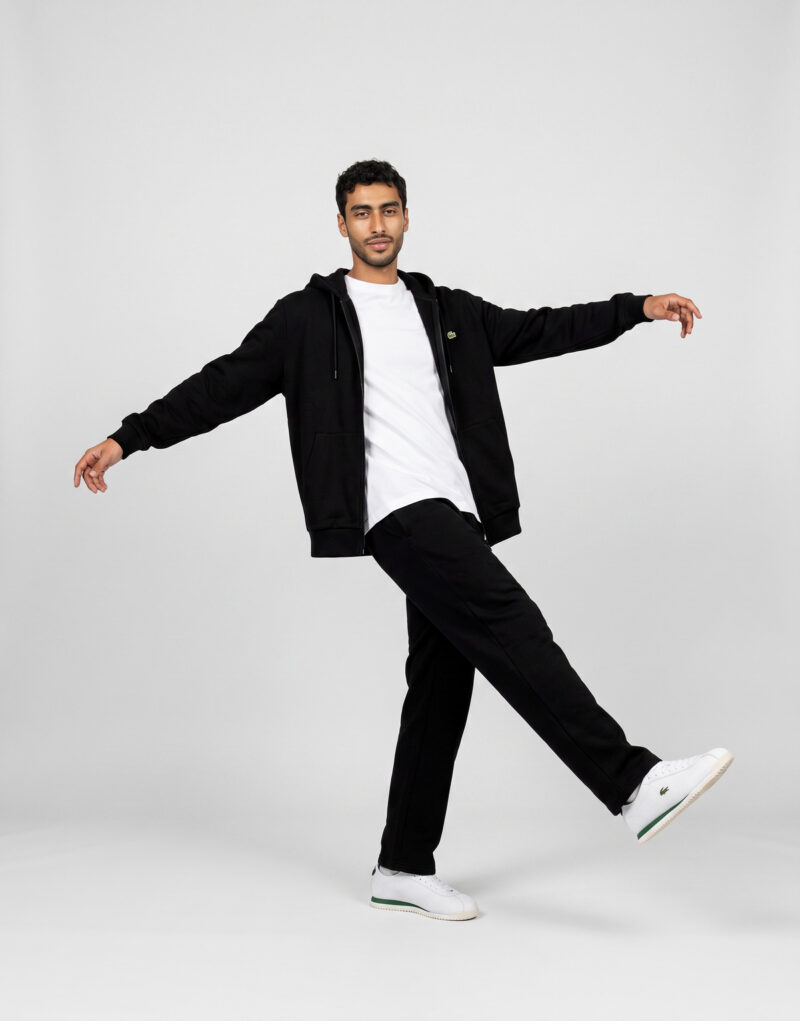 Lacoste Sweatshirt zippé à capuche en molleton Nero Felpa con cappuccio Abbigliamento - 3