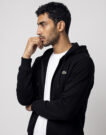 Lacoste Sweatshirt zippé à capuche en molleton Nero Felpa con cappuccio Abbigliamento - 5