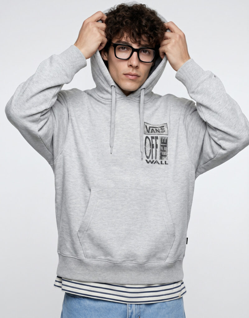 Vans CUT AND PASTE PULLOVER Grigio Felpa con cappuccio Abbigliamento - 2