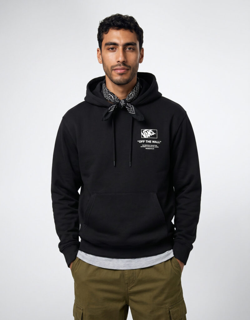 Vans STACKED HI PULLOVER Nero Felpa con cappuccio Abbigliamento - 2
