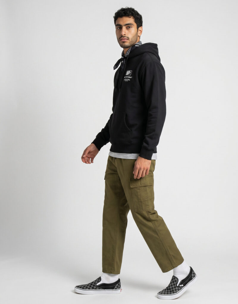 Vans STACKED HI PULLOVER Nero Felpa con cappuccio Abbigliamento - 3