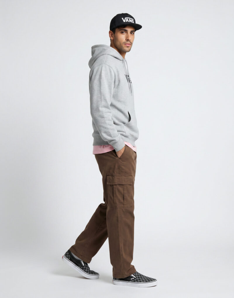 Vans STRETCH LOGO PULLOVER Grigio Felpa con cappuccio Abbigliamento - 3
