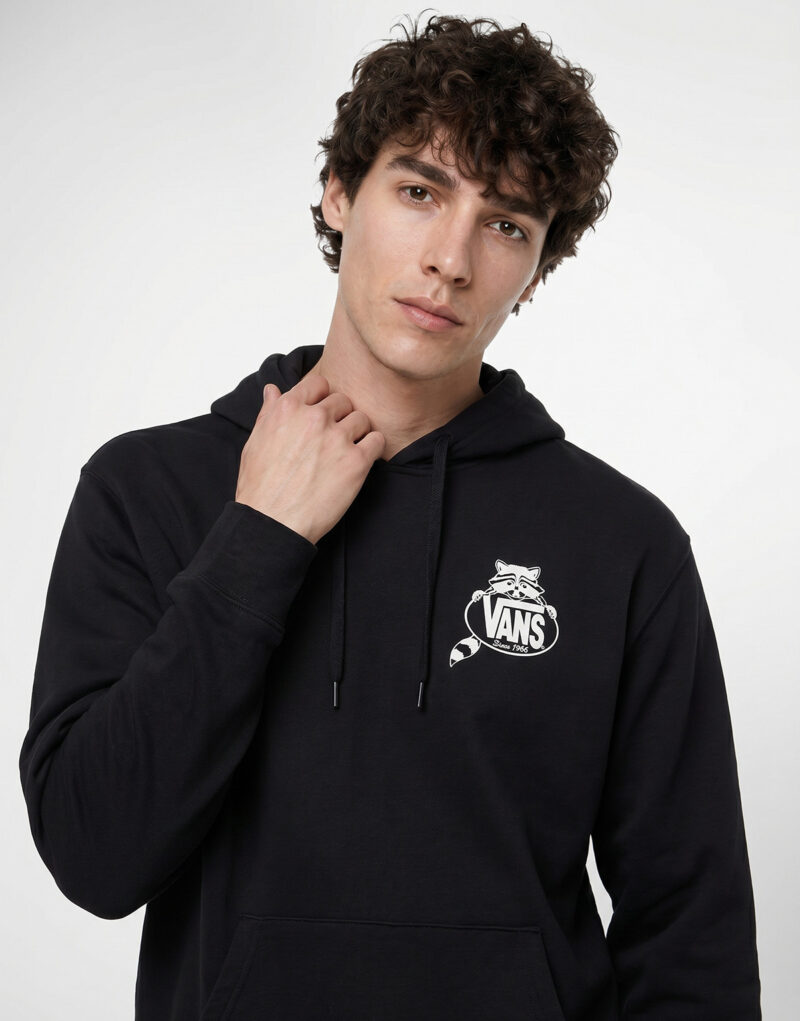 Vans TRASHY PULLOVER Nero Felpa con cappuccio Abbigliamento - 5