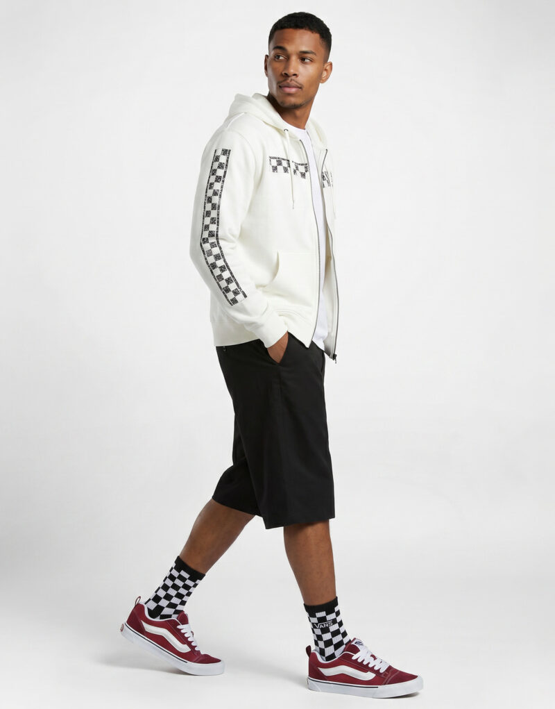 Vans VANS RACING FULL ZIP Bianco Felpa con cappuccio Abbigliamento - 3