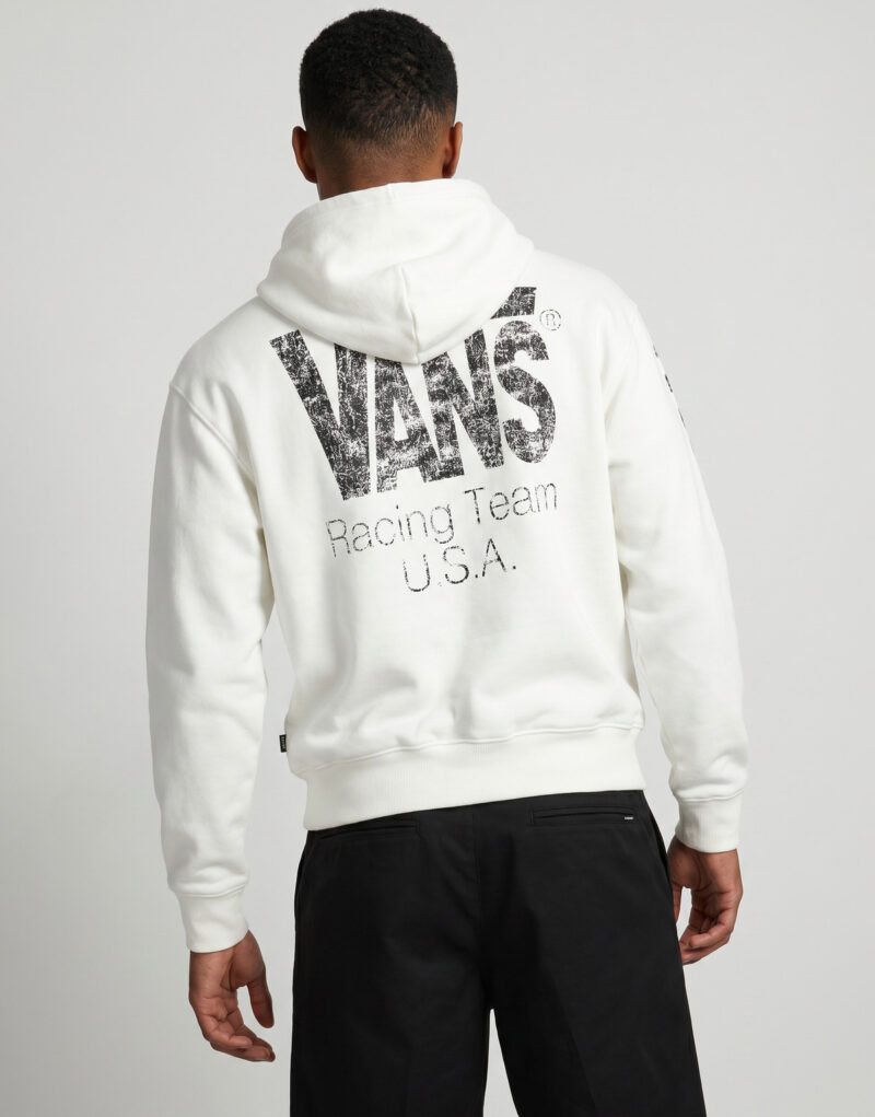 Vans VANS RACING FULL ZIP Bianco Felpa con cappuccio Abbigliamento - 4