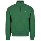 Lacoste Sweatshirt col zipp&eacute; en molleto Verde Felpa Abbigliamento - 1