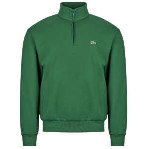 Felpe uomo Lacoste  Sweatshirt col zipp&eacute; en molleto  Verde Lacoste 3617077701456