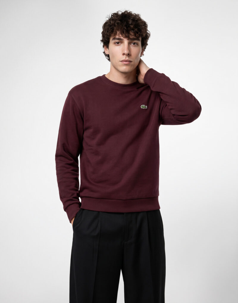 Lacoste Sweatshirt en molleton Bordeaux Felpa Abbigliamento - 2