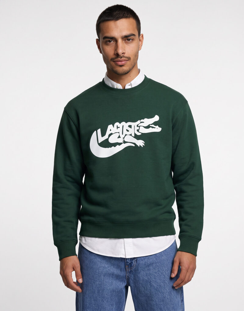 Lacoste Sweatshirt en molleton imprimé Verde Felpa Abbigliamento - 2