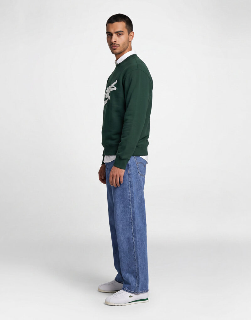 Lacoste Sweatshirt en molleton imprimé Verde Felpa Abbigliamento - 3