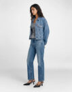 Levis LOOSE CROP TRUCKER Blu Giacca in jeans Donna - 3