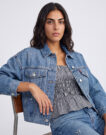 Levis LOOSE CROP TRUCKER Blu Giacca in jeans Donna - 5