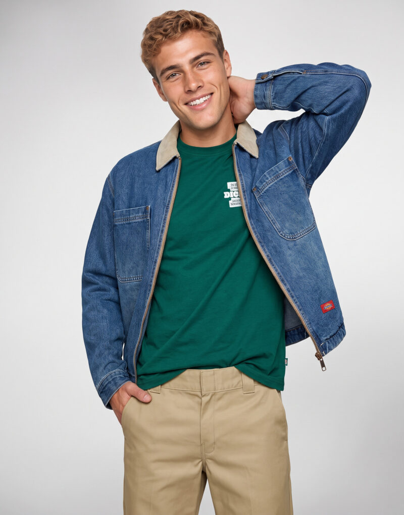 Dickies TAYLOR DENIM JACKET Blu Giacca in jeans Uomo - 2