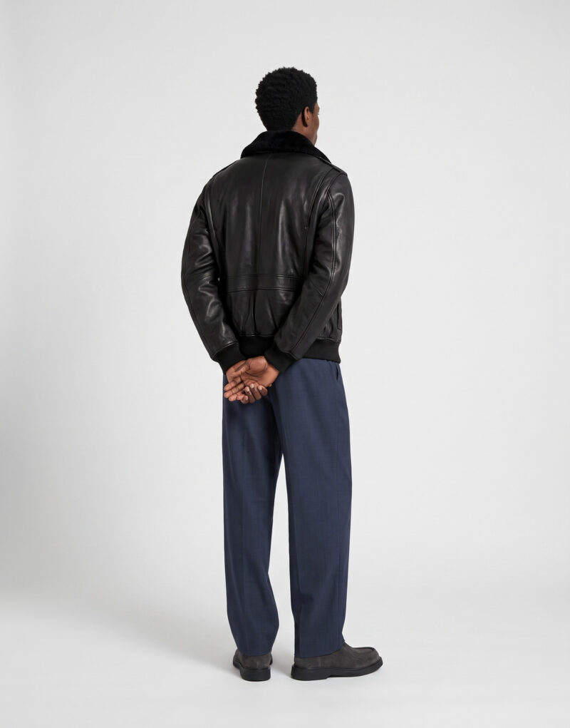 Oakwood B12 Nero Giacca in pelle Uomo - 4