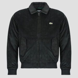 Giubbotto uomo Lacoste  Blouson aviateur rembourr&eacute; en velours c&ocirc;tel&eacute;  Nero Lacoste 3617077651607