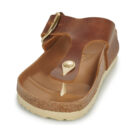BIRKENSTOCK Gizeh Big Buckle Pelle / Verni / Cognac / Regular Marrone Infradito Donna - 3