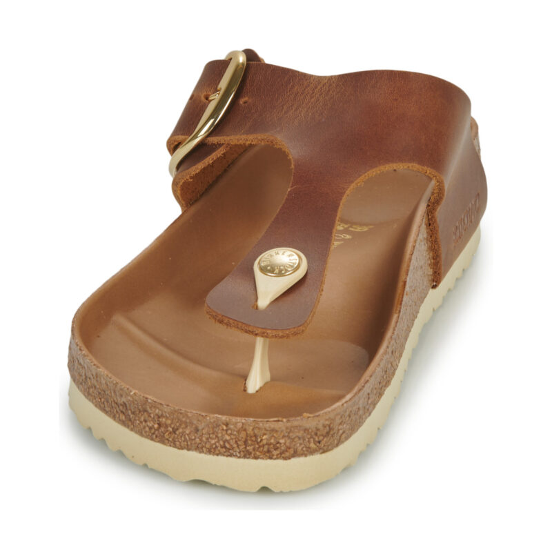 BIRKENSTOCK Gizeh Big Buckle Pelle / Verni / Cognac / Regular Marrone Infradito Donna - 3