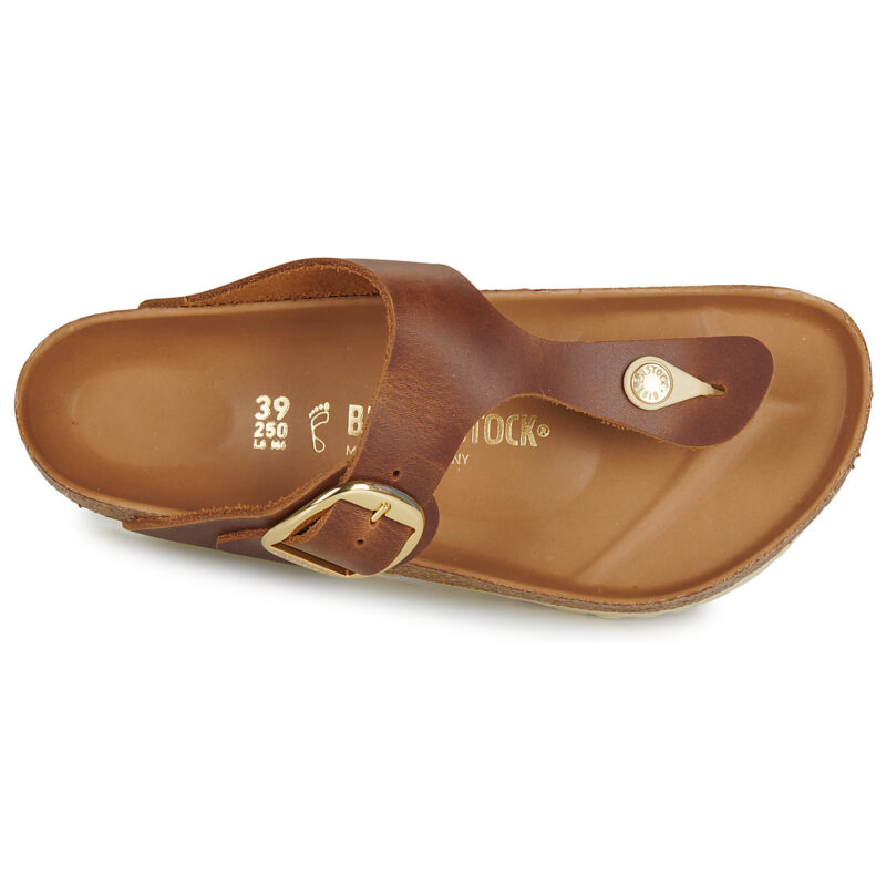 BIRKENSTOCK Gizeh Big Buckle Pelle / Verni / Cognac / Regular Marrone Infradito Donna - 6