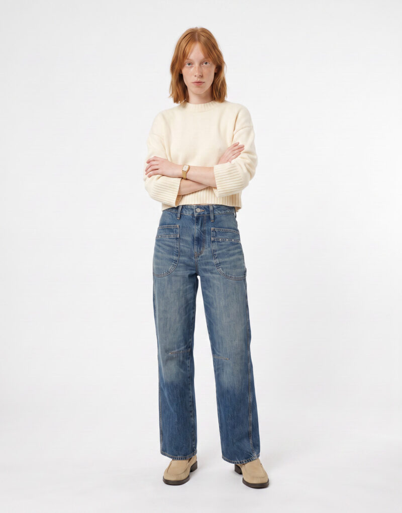 Le Temps des Cerises JFMADIECW1727-3001-BLUE Blu Jeans 3/4 & 7/8 Donna - 2