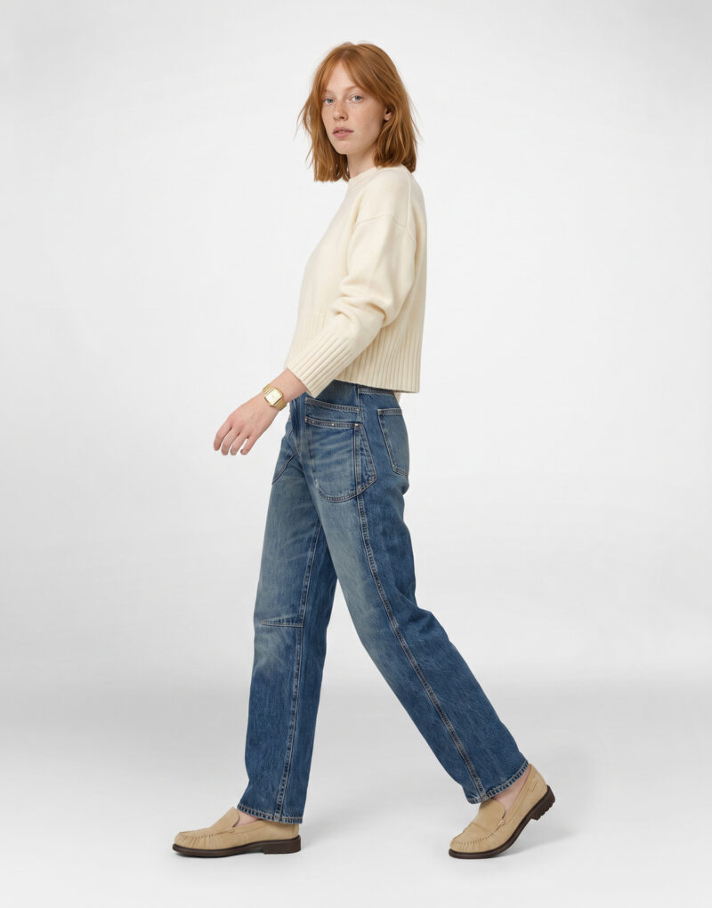 Le Temps des Cerises JFMADIECW1727-3001-BLUE Blu Jeans 3/4 & 7/8 Donna - 3