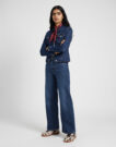 Levis 728 HR WIDE LEG Blu Jeans Flare Donna - 2