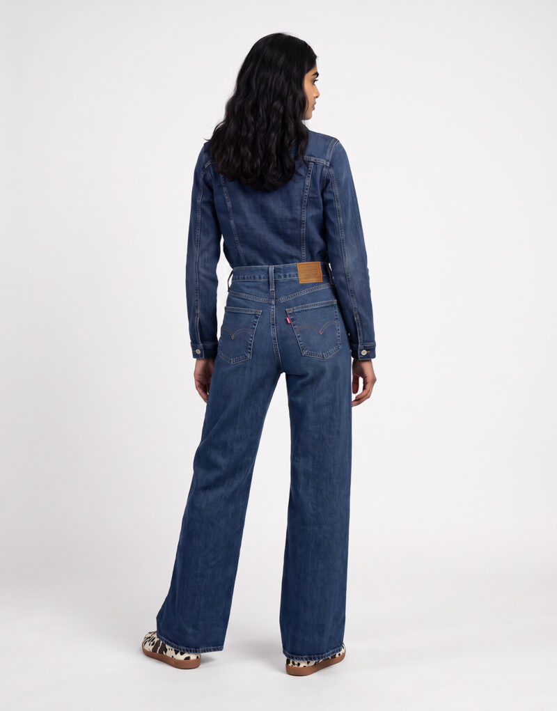 Levis 728 HR WIDE LEG Blu Jeans Flare Donna - 4
