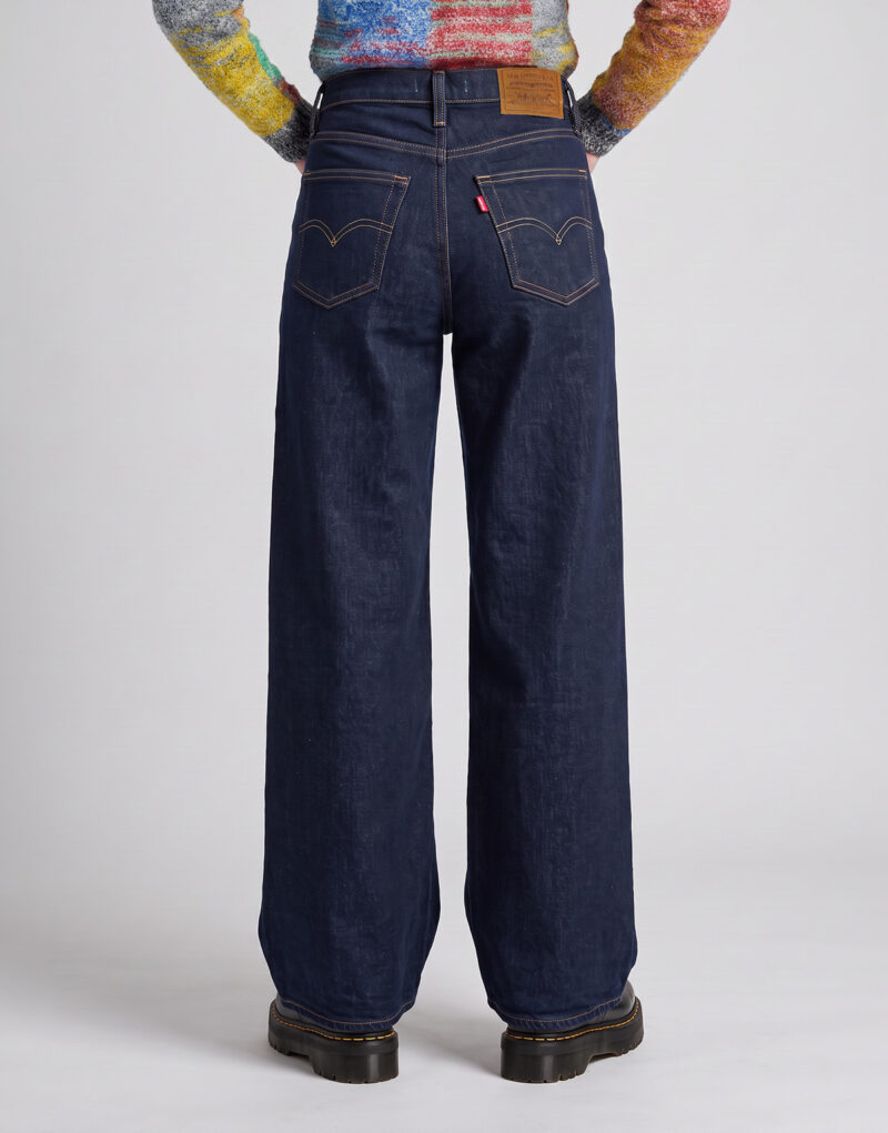 Levis 728 HR WIDE LEG Blu Jeans Flare Donna - 4