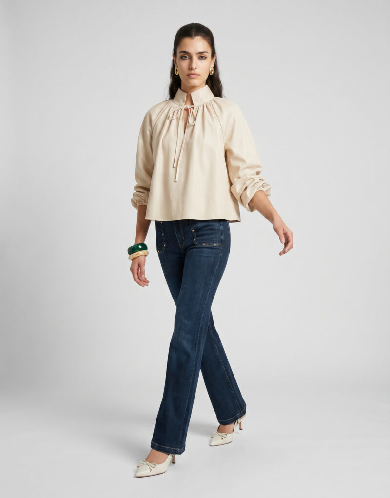 Le Temps des Cerises Blu Jeans Flare Donna - 2