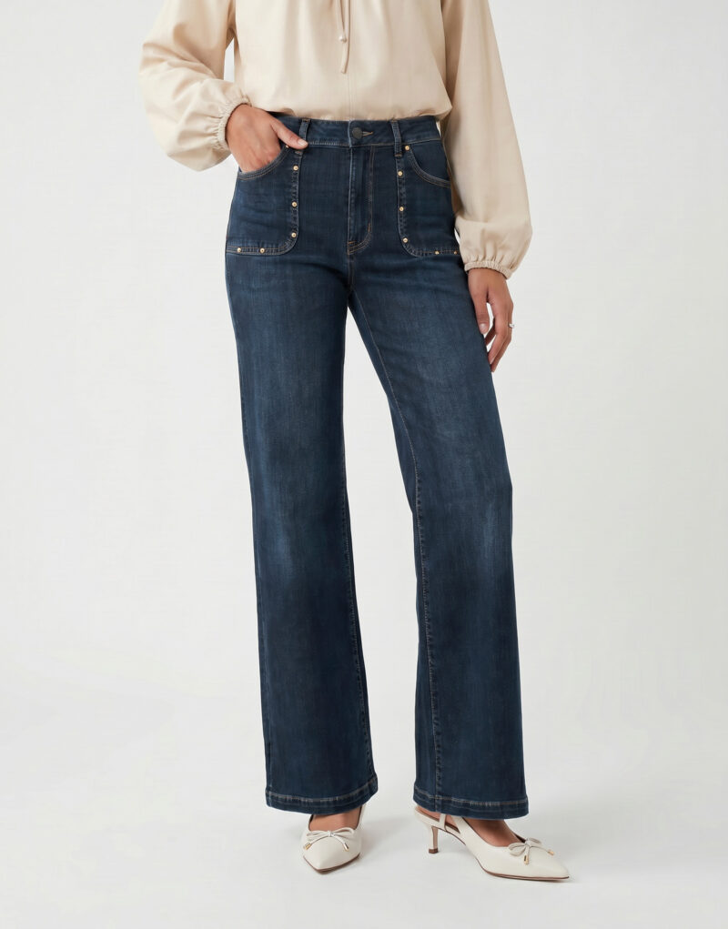 Le Temps des Cerises Blu Jeans Flare Donna - 5