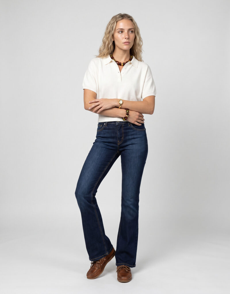 Levis LOW SLIM BOOT Blu Jeans Flare Donna - 2