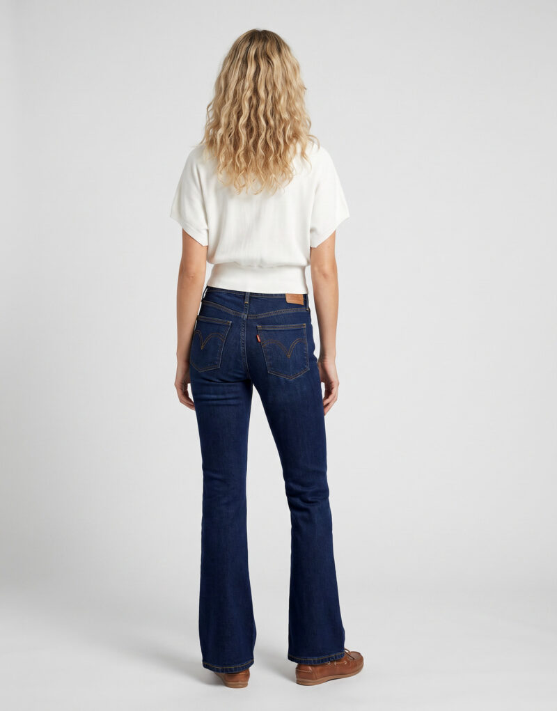 Levis LOW SLIM BOOT Blu Jeans Flare Donna - 4