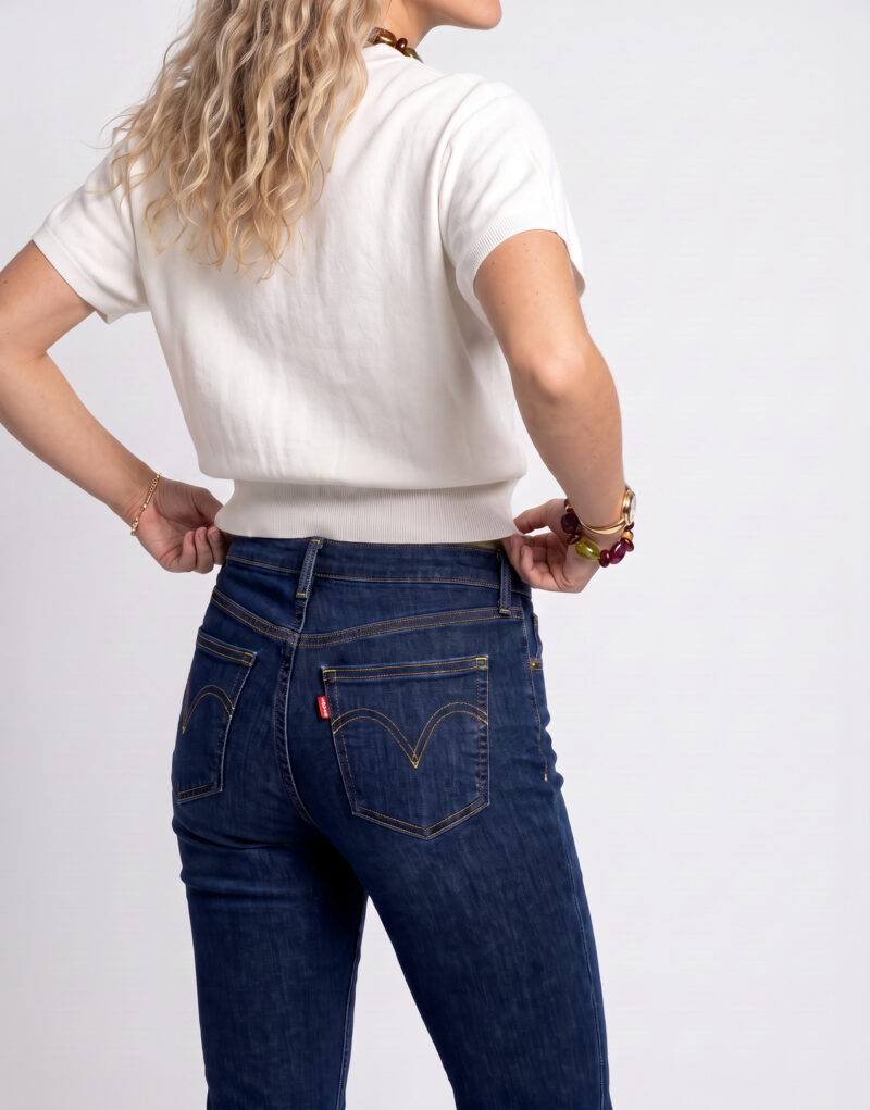 Levis LOW SLIM BOOT Blu Jeans Flare Donna - 5