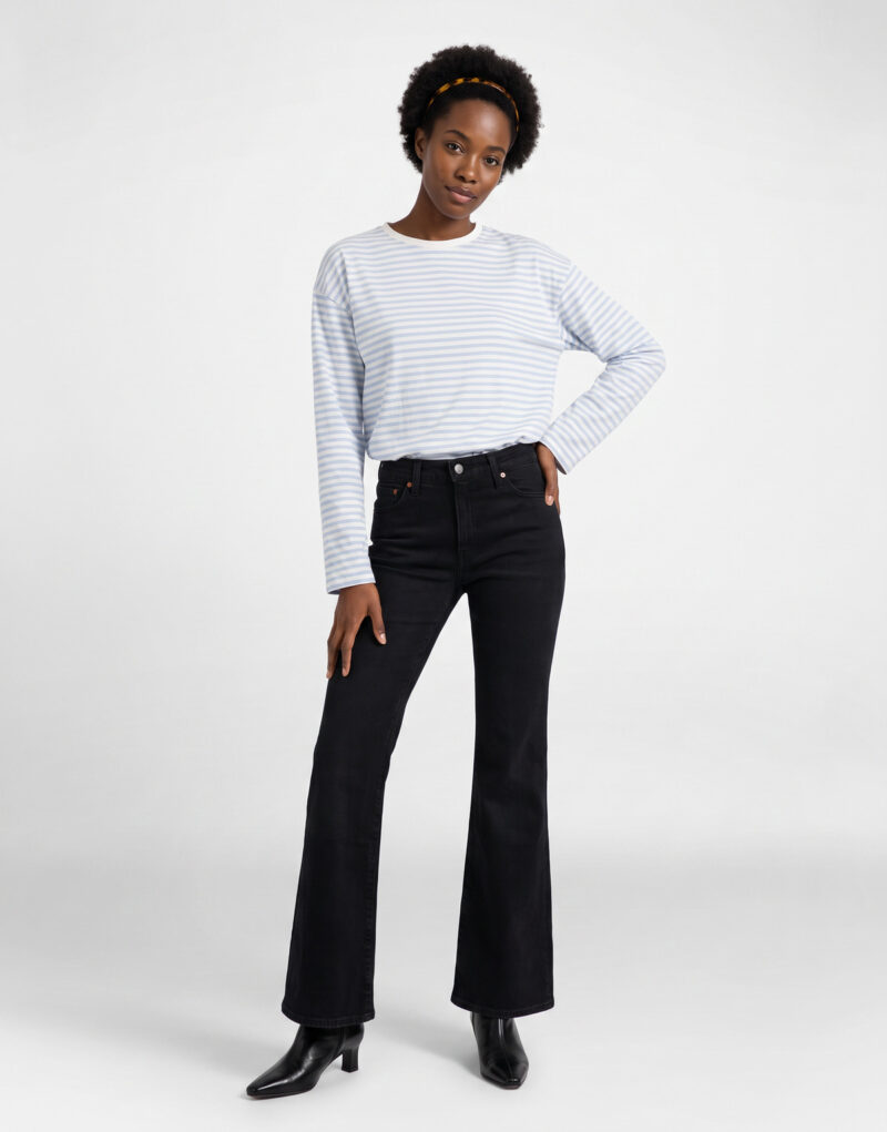 Levis RIBCAGE FLARE H2'26 Nero Jeans Flare Donna - 2
