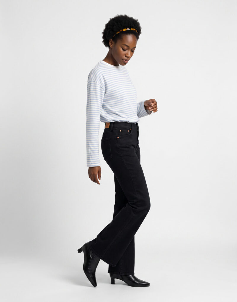 Levis RIBCAGE FLARE H2'26 Nero Jeans Flare Donna - 3