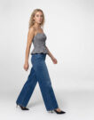 Levis RIBCAGE WIDE LEG H223 Blu Jeans Flare Donna - 3