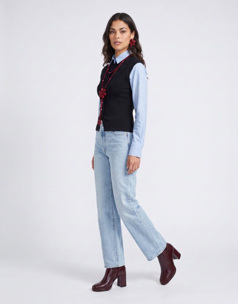 Levis RIBCAGE STRAIGHT ANKLE Blu Jeans Donna - 3