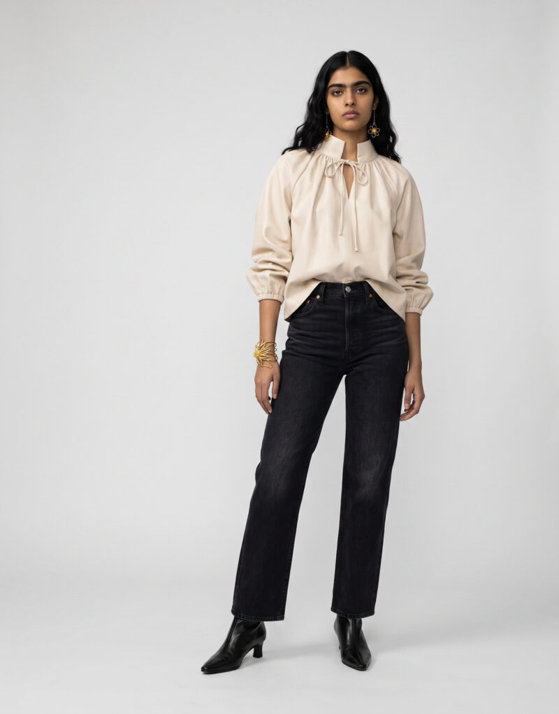 Levis RIBCAGE STRAIGHT ANKLE Nero Jeans Donna - 2