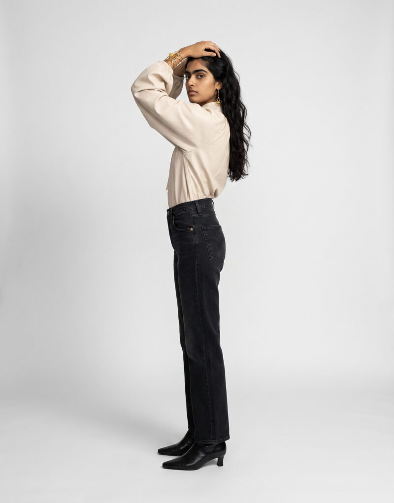 Levis RIBCAGE STRAIGHT ANKLE Nero Jeans Donna - 3