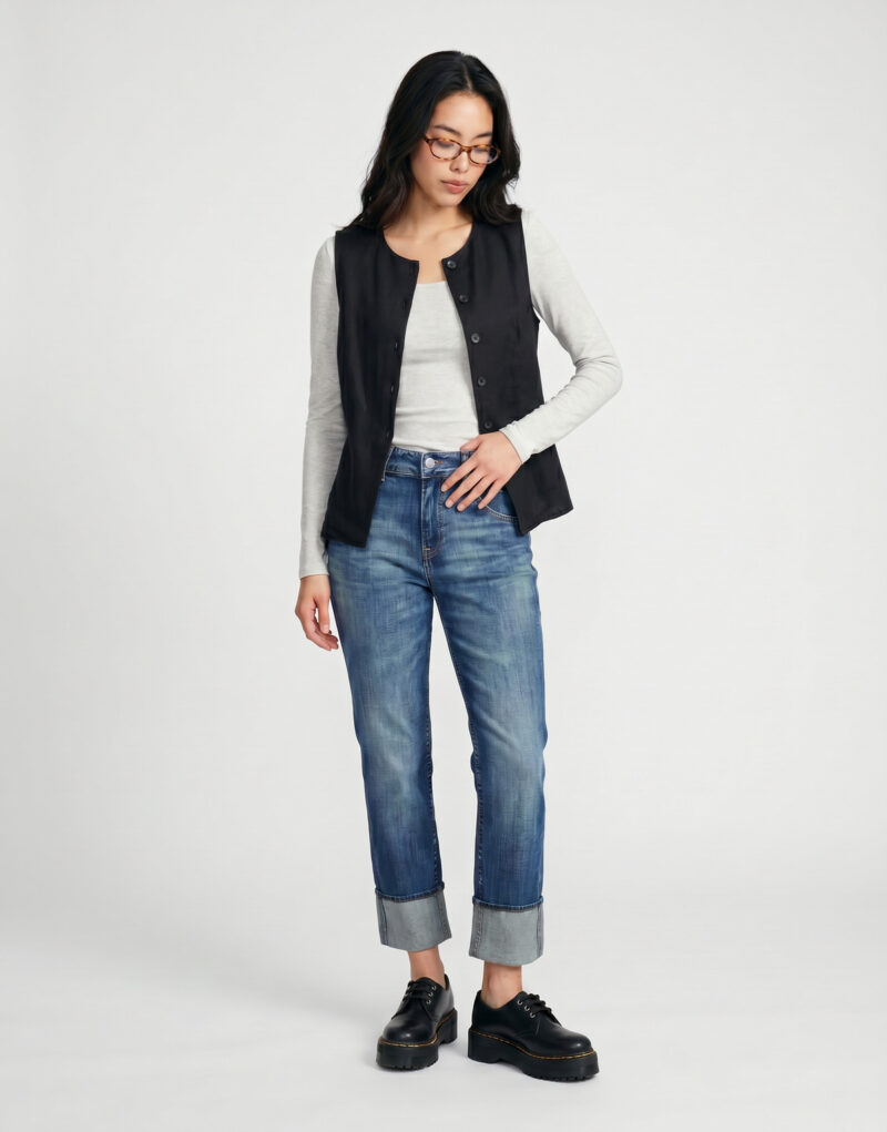Le Temps des Cerises Blu Jeans boyfriend Donna - 2