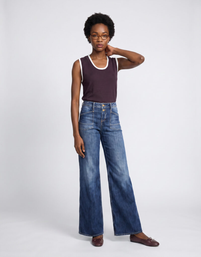 Le Temps des Cerises Blu Jeans larghi Abbigliamento - 2