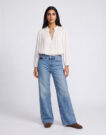 Levis RIBCAGE WIDE LEG H223 Blu Jeans larghi Abbigliamento - 2