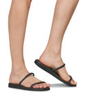 Crocs MIAMI TWO STRAP SANDAL Nero Ciabatta Donna - 8