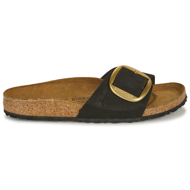 BIRKENSTOCK Madrid Big Buckle Nubuck / Black / Stretto Nero Ciabatta Donna - 2