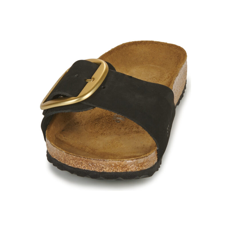 BIRKENSTOCK Madrid Big Buckle Nubuck / Black / Stretto Nero Ciabatta Donna - 3