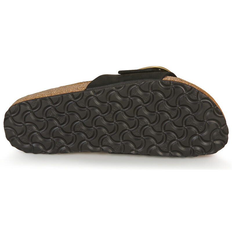 BIRKENSTOCK Madrid Big Buckle Nubuck / Black / Stretto Nero Ciabatta Donna - 7
