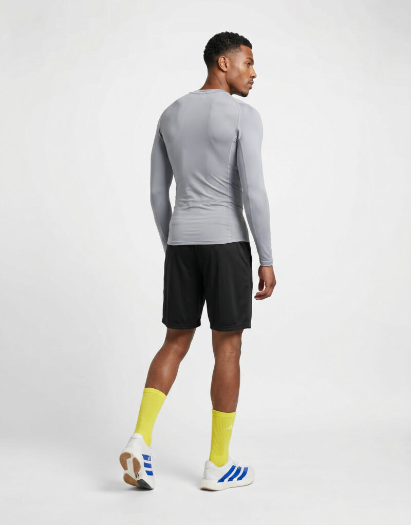 adidas TECHFIT Compression Training Long Sleeve Long-Sleeve Top Grigio Maglietta sportiva Abbigliamento - 4