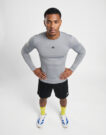 adidas TECHFIT Compression Training Long Sleeve Long-Sleeve Top Grigio Maglietta sportiva Abbigliamento - 5