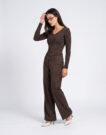 JDY JDYNEW BEHAVE L/S GLITTER PULLOVER KNT Marrone Maglione Donna - 3