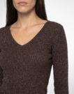 JDY JDYNEW BEHAVE L/S GLITTER PULLOVER KNT Marrone Maglione Donna - 5