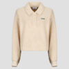 Maglione    Sweatshirt polo en interlock côtelé avec étiquette  Beige